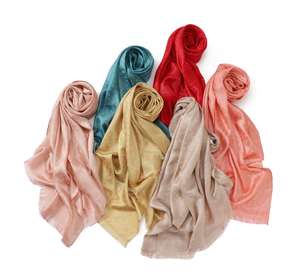 Middle Eastern Style <b>Scarf</b> Oval Pattern Hijab Women Customized <b>Ethnic</b> Women Glitter Polyester Glitter <b>Scarf</b> Muslim Glitter <b>Shawl</b> - Product Image 3