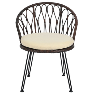 Ensemble de loisirs d'extérieur pliable moderne, 2 chaises simples en rotin avec table ronde en verre, écologique, parfaitement adapté aux patios - Product Image 4