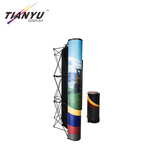 Đen có thể gập lại Triển Lãm Đứng Kit xách tay Pop Up tường Backdrop triển lãm thương mại hiển thị đường cong Hội đồng triển lãm với Moveable đứng - Product Image 6