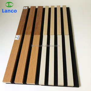 Interior paper slats wall acoustic board wood acoustic wall panels
