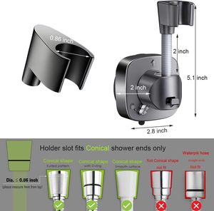 Strong Adhesive <strong>Shower</strong> Head <strong>Holder</strong> 120 Degree Rotatable Plastic Vacuum <strong>Suction</strong> Waterproof No Drill Wall Mount Showerhead Bracket - Product Image 4