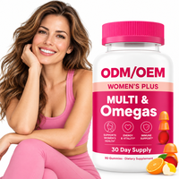 OEM ODM Gummies multivitaminés oméga pour femmes, soutien quotidien de l'énergie et du bien-être immunitaire, supplément vitaminique, fournisseur d'usine en marque blanche