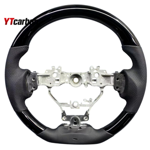 YTcarbon สำหรับ MKX 16+ อะไหล่รถยนต์ อุปกรณ์ตกแต่งภายในรถยนต์ ปรับแต่งสไตล์วินเทจ พวงมาลัยหนังแท้ลายไม้แบบกำหนดเอง - Product Image 2