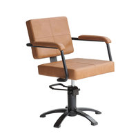 Chaise de Salon de beauté pour femmes, Base en étoile, confortable pour coiffeur marron