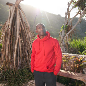 BEAM Sudadera con capucha unisex Chaquetas de primavera para hombre Mezcla de algodón de poliéster con bolsillo sin cremallera Patrón sin costuras-Decorado - Product Image 2