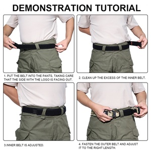 Cinturón Táctico de Combate de Alta Calidad para Hombre, de Nailon y Poliéster, con Hebilla de Liberación Rápida, Verde, Equipo Molle para Exteriores - Product Image 5