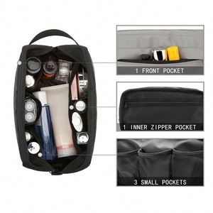 Bolsa de Aseo Multifuncional de Poliéster Resistente al Agua, Personalizada, con Cierre de Cremallera, Impresión Serigráfica, para Hombre, Kit de Viaje - Product Image 4
