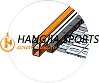 HANGJIA Gymnastik-Turnstange Bodenstange aus Fiberglas FRP mit Stahlkonstruktion XPE Teppichmatte 42FT*6FT Modell HANGJIA-ROD im Angebot