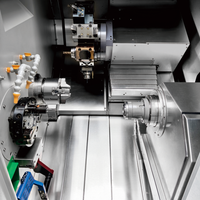Centre de tournage CNC Fanuc à lit incliné, double broches, tourelles porte-outils à double alimentation, tour de haute précision 7 axes pour BL-H55SY2