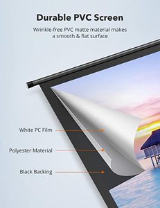 100"Projection <strong>Screen</strong> Portable Lightweight White 16:9 <strong>Projector</strong> <strong>Screen</strong> Adjustable Tripod <strong>Stand</strong> &amp; Storage Carry Bag - Product Image 5