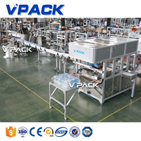 Système de mise en sac semi-automatique manuel pour bouteilles vides, ensacheuse de bouteilles vides en PP, PE, PET, HDPE, film plastique, machine d'emballage pour bouteilles vides