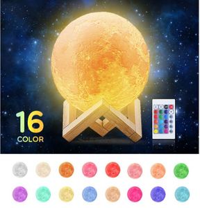 แผงวงจรไฟ LED รูปดวงจันทร์ 3 มิติ 16 สี พร้อมเซ็นเซอร์สัมผัสและรีโมทคอนโทรล อายุการใช้งานแบตเตอรี่ 8 ชั่วโมง ชาร์จเร็ว ผิวสัมผัสไม่ร้อน - Product Image 3