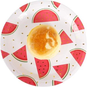 Modern Hot Selling Pink Watermelon Paper <b>Plates</b> for Summer Baby <b>Shower</b> & 1st Birthday Party Decorations 9-Inch - Product Image 5