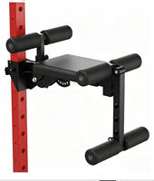 Accessoires pour rack de musculation DINUO, Nouveau siège de maintien des jambes, Fixation pour barres de dips pour cage à squats, entraînement de force à domicile