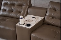 Canapé sectionnel électrique moderne en cuir véritable, écologique, fonctionnel, avec sièges étendus, structure métallique et rembourrage en mousse pour salon