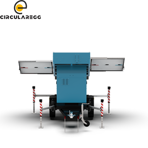 Sp1740 मोबाइल आउटडोर सौर ऊर्जा भंडारण ट्रेलर मोनोक्रिस्टलाइन सौर पैनल mppt नियंत्रक लिथियम आयन बैटरी पावर ग्रिड - Product Image 4