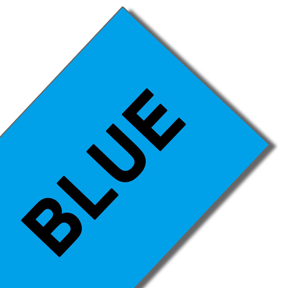 Fondo azul con letras negras - 12mm 7m