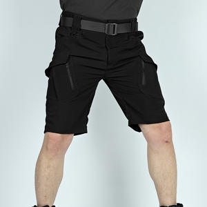 Shorts cargo décontractés imperméables pour hommes, pour la salle de sport, l'extérieur, séchage rapide, multi-poches, élastiques, pantalons de travail, shorts tactiques pour hommes - Product Image 4