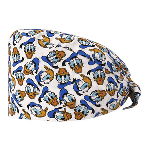 Dessin animé imprimé pédiatre travail chapeau coton chirurgical chapeau femme infirmière imprimé bande élastique réglable - Product Image 2