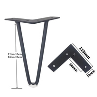 Haute qualité canapé jambe V forme meubles accessoires canapé jambes bureau Table pied en plastique armoire pieds