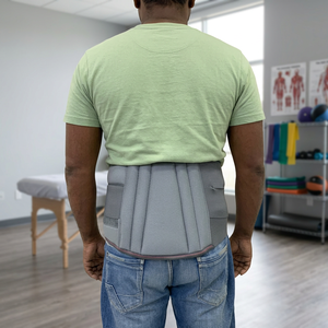 Cinturón de Soporte Lumbar Sacro - Gris Suave, Ajustable, Transpirable, Portátil, Alivio del Dolor y Corrección de Postura - Product Image 2