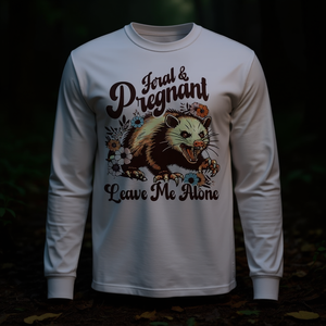 Camiseta de manga larga Feral And Pregnant Leave Me Alone Opossum - Product Image 3