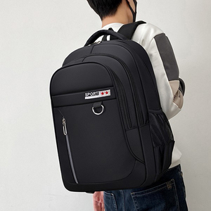 2024 Casual Fashion Travel <strong>Bag</strong> Large Capacity Boys Backpack Black Business Computer Softback with Polyester Lining Wholesale - Product Image 3