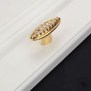 Europäische leichte Luxus einfache Garderobe Tür Schrank Griff Schublade Set Diamant Kristall Einloch Schrank Türgriff - Product Image 3