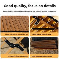 Table pliante de camping en plein air personnalisée en usine, chaises de pique-nique portables pour l'extérieur, modèle avec logo personnalisé