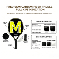 Raquette de paddle professionnelle à motif personnalisé, design aérodynamique, portable, en fibre de carbone, de qualité supérieure, pour le sport et les loisirs, raquette de tennis de plage