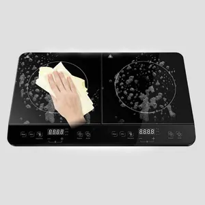 food cooking 3400W table top touch sensor 2 burner induction cooker