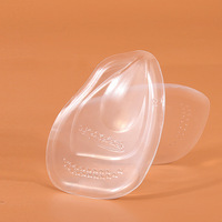 Almohadilla de bolsillo de silicona transparente, plantillas de tacón alto para mujer, medias sandalias, antideslizantes, absorbentes de golpes, gruesas, medio si