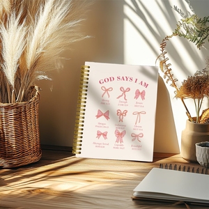 Diario de Oración Cristiano <span class=keywords><strong>para</strong></span> Mujeres, Regalos <span class=keywords><strong>para</strong></span> Adolescentes, Niñas y Niños, Material Escolar, Cuaderno de Escritura A5, Estilo Preppy con Lazos, Tapa Dura, Logotipo Personalizado - Product Image 4