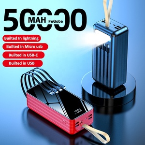 Vente chaude 50000mah PD 22.5W 4 Câbles <span class=keywords><strong>Power</strong></span> Bank Haute Capacité Étanche Charge Rapide Rapide <span class=keywords><strong>Super</strong></span> Charge avec Flash Light - Product Image 6