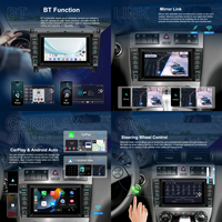 Podofo pour Mercedes-Benz CLK/W209/Classe C W203 7'' Autoradio Android 2+64 CarPlay/Android Auto sans fil GPS/WiFi Écran IPS ODM