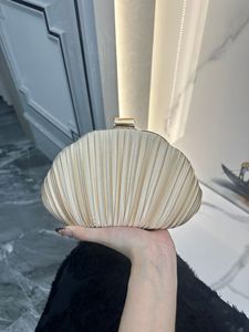 Nouvelle pochette de soirée plissée de luxe avec chaîne de perles, élégante sac à main pour femme pour robe de soirée - Product Image 6