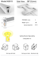 Nouveau tube LED en silicone étanche, tube néon LED 8x15mm, adapté aux bandes lumineuses LED de 5mm, profil flexible LED