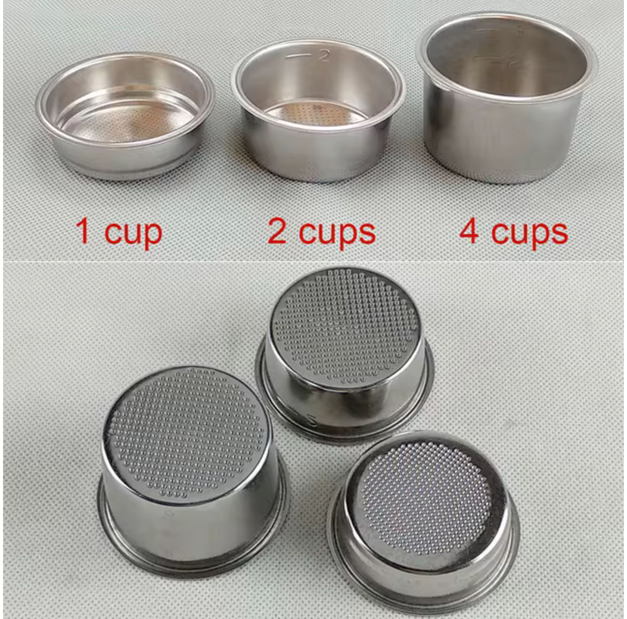 Panier filtrant à simple paroi couleur acier