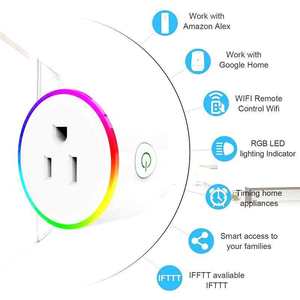 Smart WiFi Remote Control <b>Timer</b> Plug Works with Alexa & Google Home Compatible with Smart Outlet & Sockets - Product Image 2