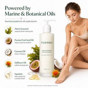 Crema Hidratante Vegana Antienvejecimiento con Algas Marinas y Fruta de la Pasión, Bálsamo Corporal Reafirmante, Suero Reafirmante y Tensor, Loción Corporal - Product Image 3