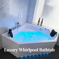 Baignoire balnéo monobloc sans joint avec chauffage à température constante, jets de massage et fonctions de spa pour une immersion profonde