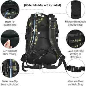 Wholesale Camouflage <b>45L</b> Large Outdoor Molle 3P Tactical <b>Backpack</b> Mochila Travel <b>Backpack</b> - Product Image 5