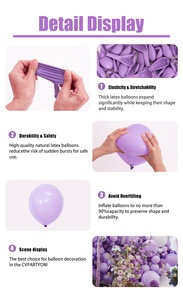 Globos de látex Pastel de 10 pulgadas con certificación EN71, 100 Uds., suministros para fiestas de bodas, arreglo de decoración, Globos PARA <span class=keywords><strong>EL</strong></span> Día de <span class=keywords><strong>la</strong></span> <span class=keywords><strong>madre</strong></span> - Product Image 4