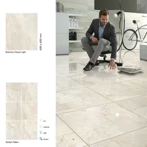Vistaar Foshan Indoor Ceramic Floor Tiles 600x600mm Affordable Soluble Salt Porcelain Home Botochino Classico <b>Light</b> Design - Product Image 1
