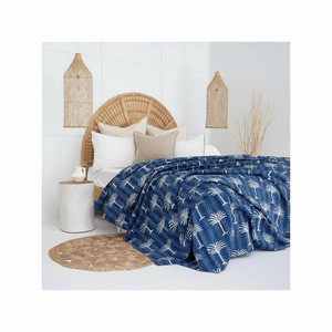 Kantha <b>Quilt</b> Reversible Blanket <b>Bedspread</b> Chic Boho Chic Duvet Coverlet Bedding Organic Animal Print Fabric for Home Vintage - Product Image 1