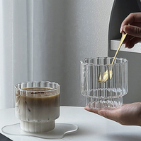 Gobelet en verre empilable transparent de 400 ml sans BPA avec logo personnalisé, idéal pour l'eau, le café, les jus et les sodas – Vente en gros