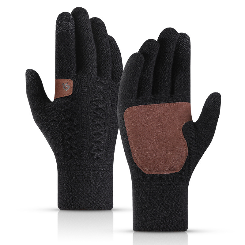 Зимние велосипедные перчатки унисекс, водонепроницаемые и Нескользящие вязаные перчатки для работы с сенсорным экраном