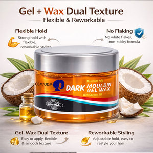 Non Flaking Tea Tree Oil <b>Medium</b> Hold Texturizing Hair Gel & Wax with All Natural Ingredients Fast Drying for Unisex - Product Image 3