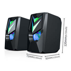 ลำโพงคอมพิวเตอร์สำหรับเล่นเกมส์ ใช้ได้กับแล็ปท็อป Mac คอมพิวเตอร์ตั้งโต๊ะ ลำโพงวูฟเฟอร์ ไฟ RGB ลำโพงมัลติมีเดีย - Product Image 2