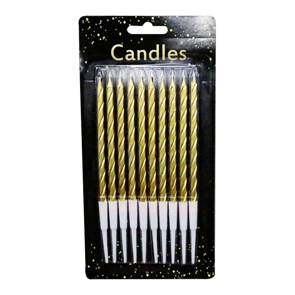 YIWU Factory Wholesale Gold Spiral Birthday Candles